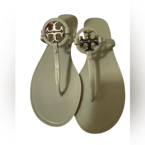 Tory Burch Mini Miller Jelly Thong (River Rock - Silver, size 9 /excellent - Picture 4 of 11